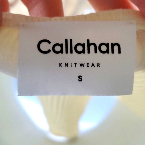 NWT REVOLVE x Callahan Knitwear Vera Bohemian Style Top in cream/ ivory - Picture 9 of 9